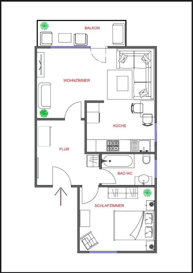 Kurstadt Apt Moderne 2Zkb Balkon-Pkw- Stellplatz Check-In 7-24 H Bad Nauheim Ngoại thất bức ảnh
